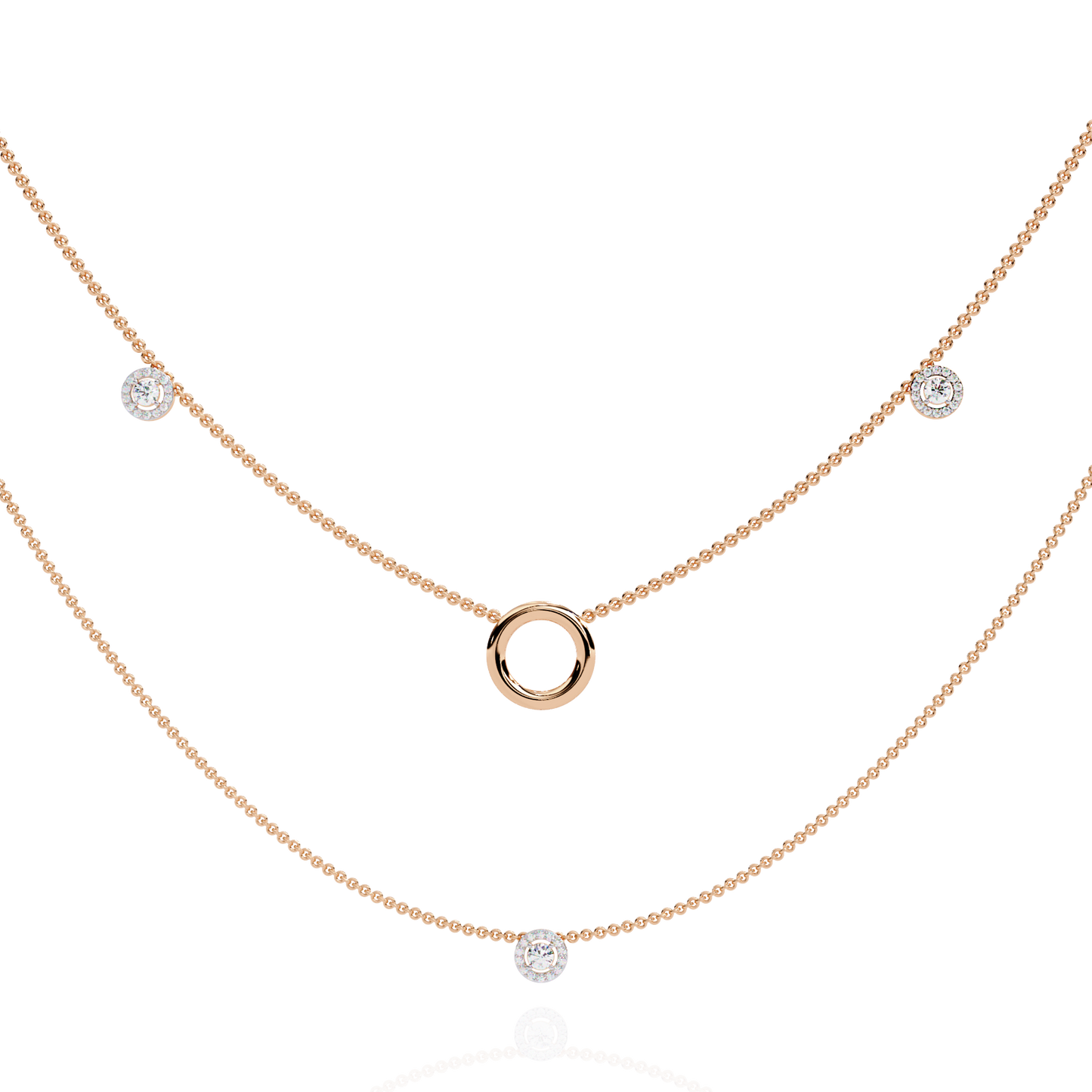 velorea round diamond necklace - espira fine gems