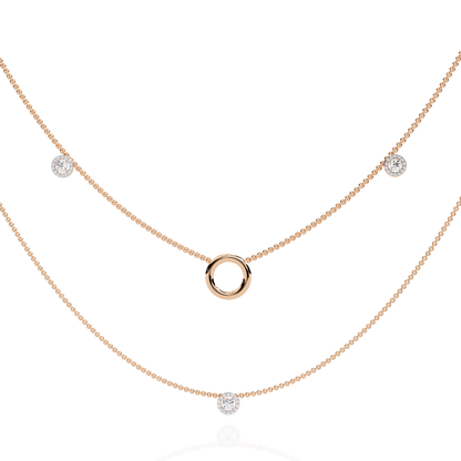 Velorea Round Diamond Necklace - Espira Fine Gems