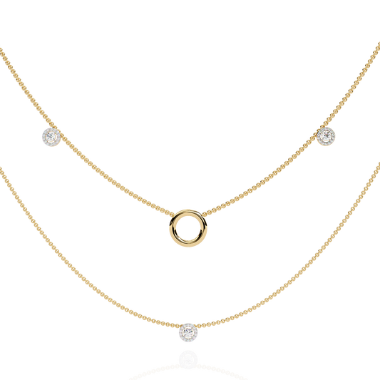 Velorea Round Diamond Necklace - Espira Fine Gems