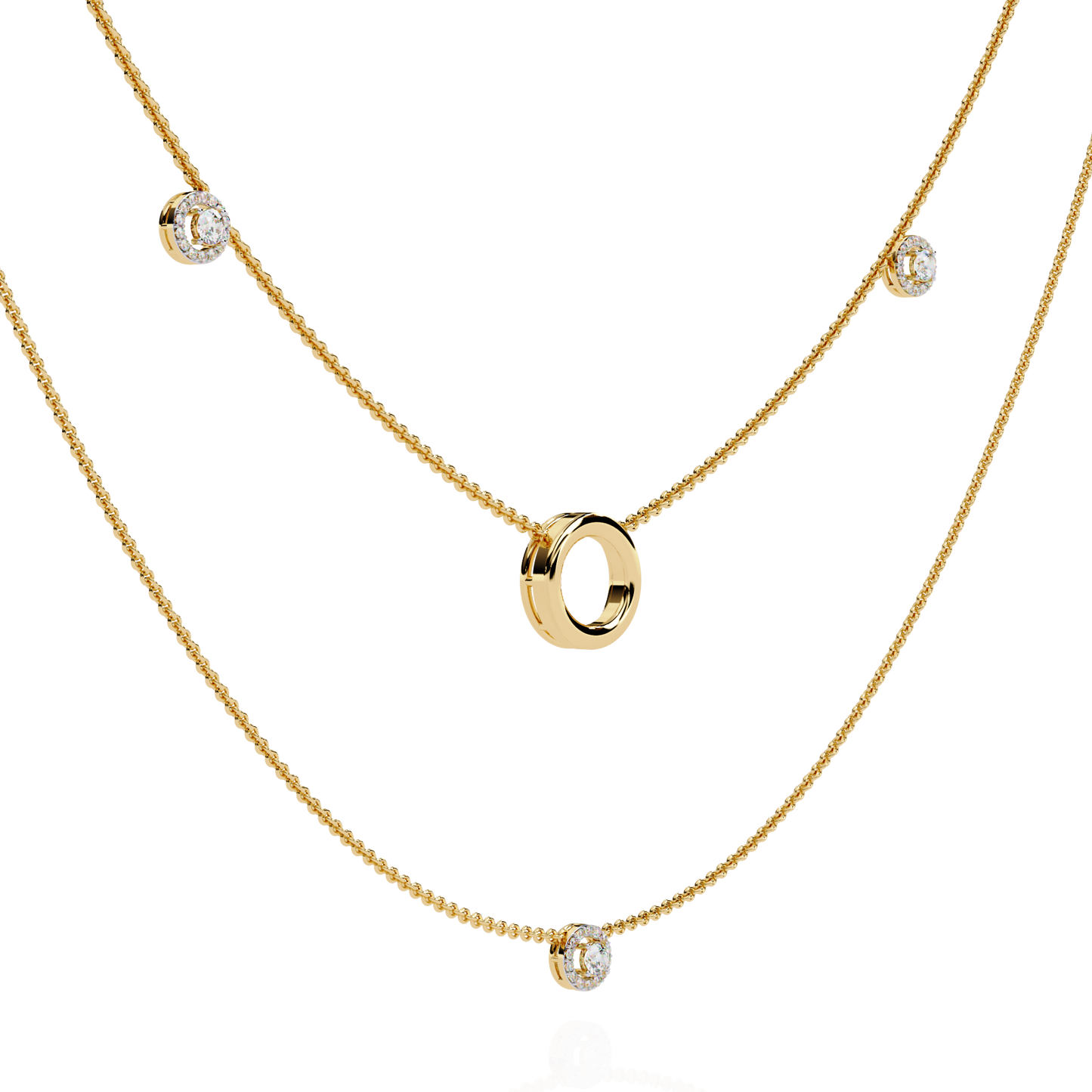 velorea round diamond necklace - espira fine gems