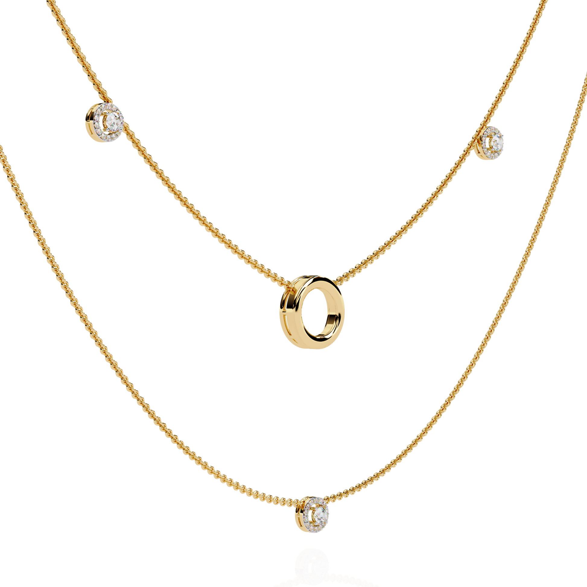 Velorea Round Diamond Necklace - Espira Fine Gems