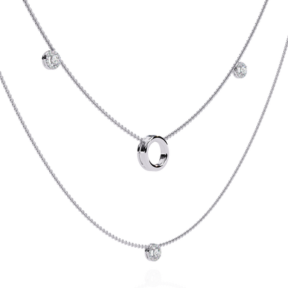 Velorea Round Diamond Necklace - Espira Fine Gems