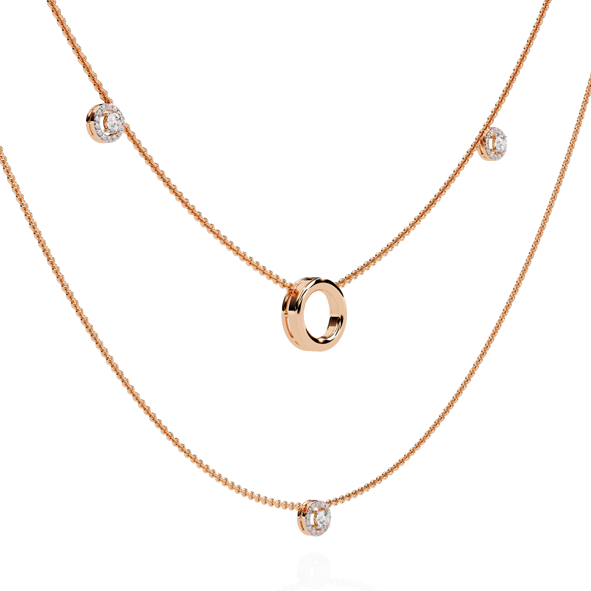 Velorea Round Diamond Necklace - Espira Fine Gems