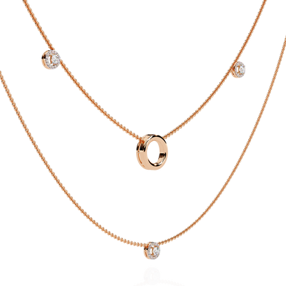 Velorea Round Diamond Necklace - Espira Fine Gems