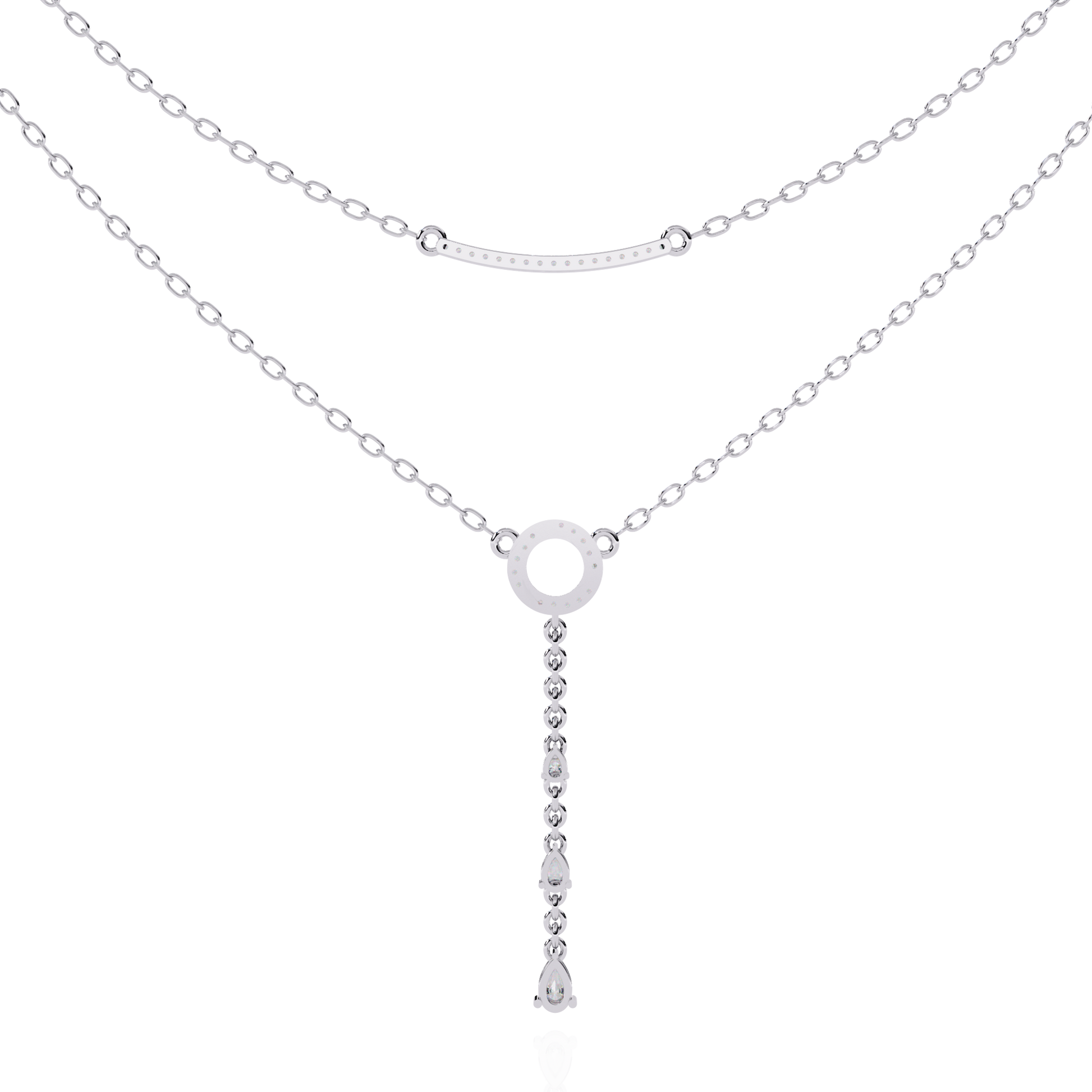 Amorea Pear Diamond Necklace - Espira Fine Gems