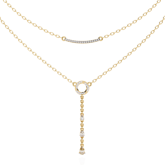 Amorea Pear Diamond Necklace - Espira Fine Gems