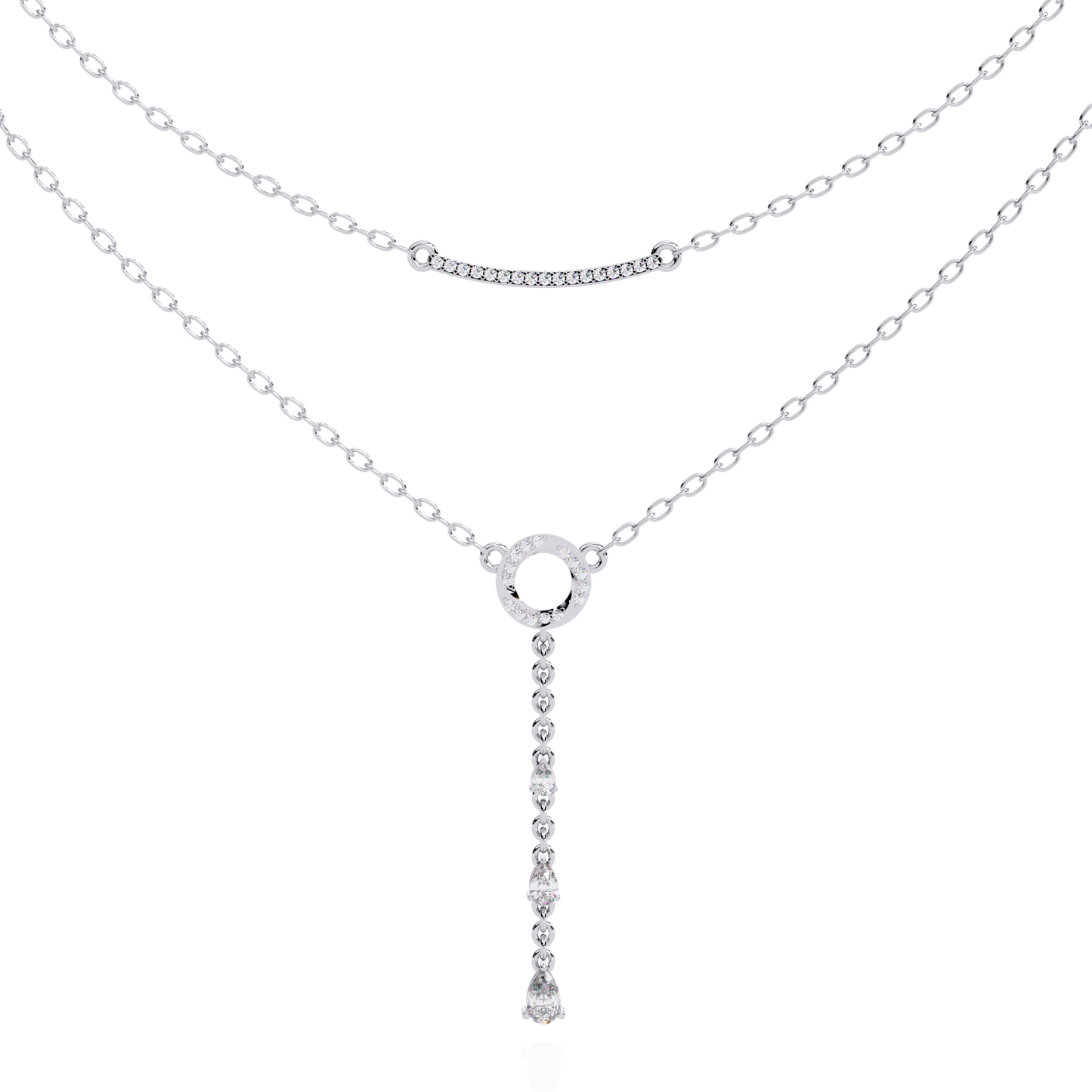 amorea pear diamond necklace - espira fine gems