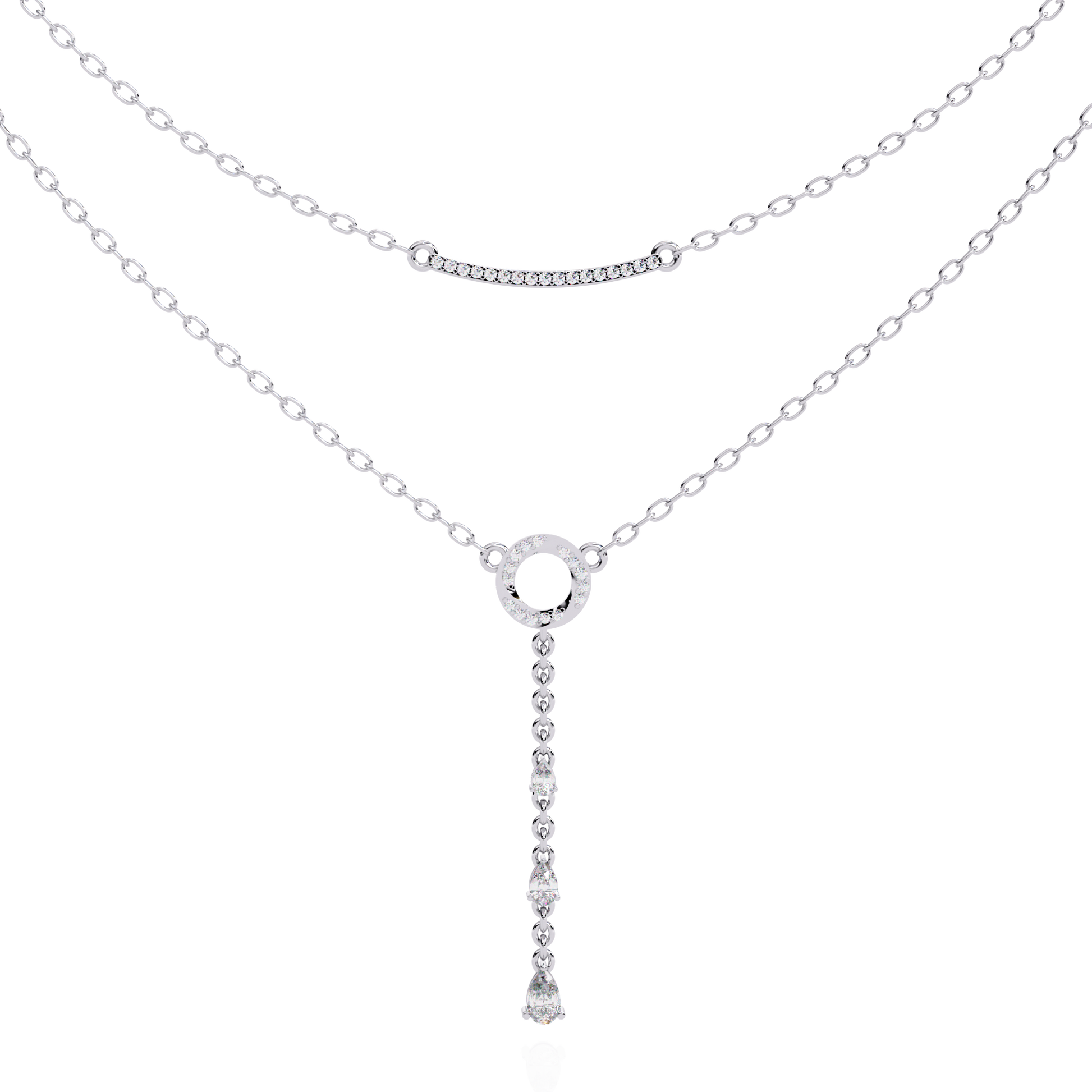 Amorea Pear Diamond Necklace - Espira Fine Gems