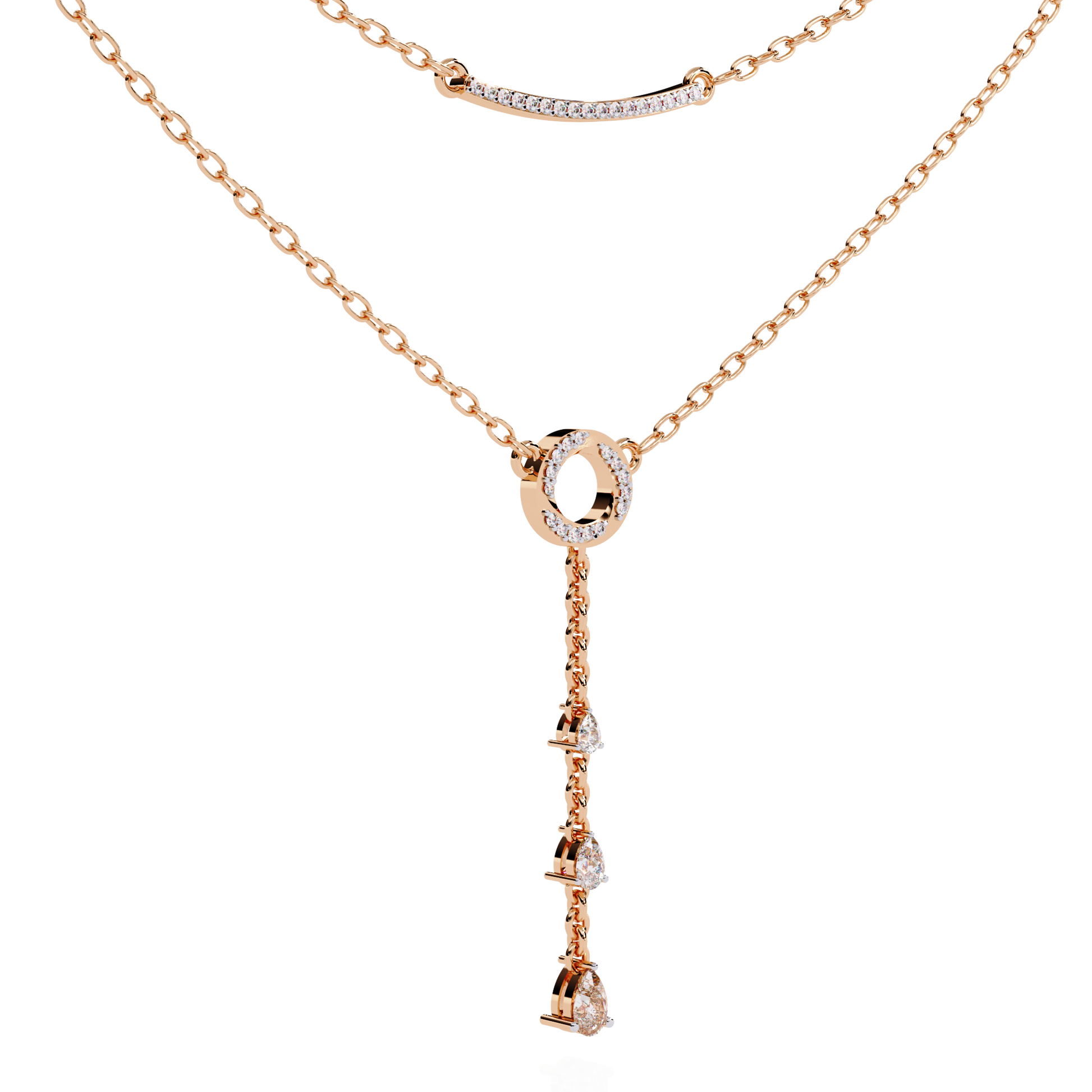 Amorea Pear Diamond Necklace - Espira Fine Gems