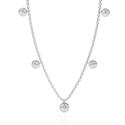 Amorea Round Diamond Necklace - Espira Fine Gems