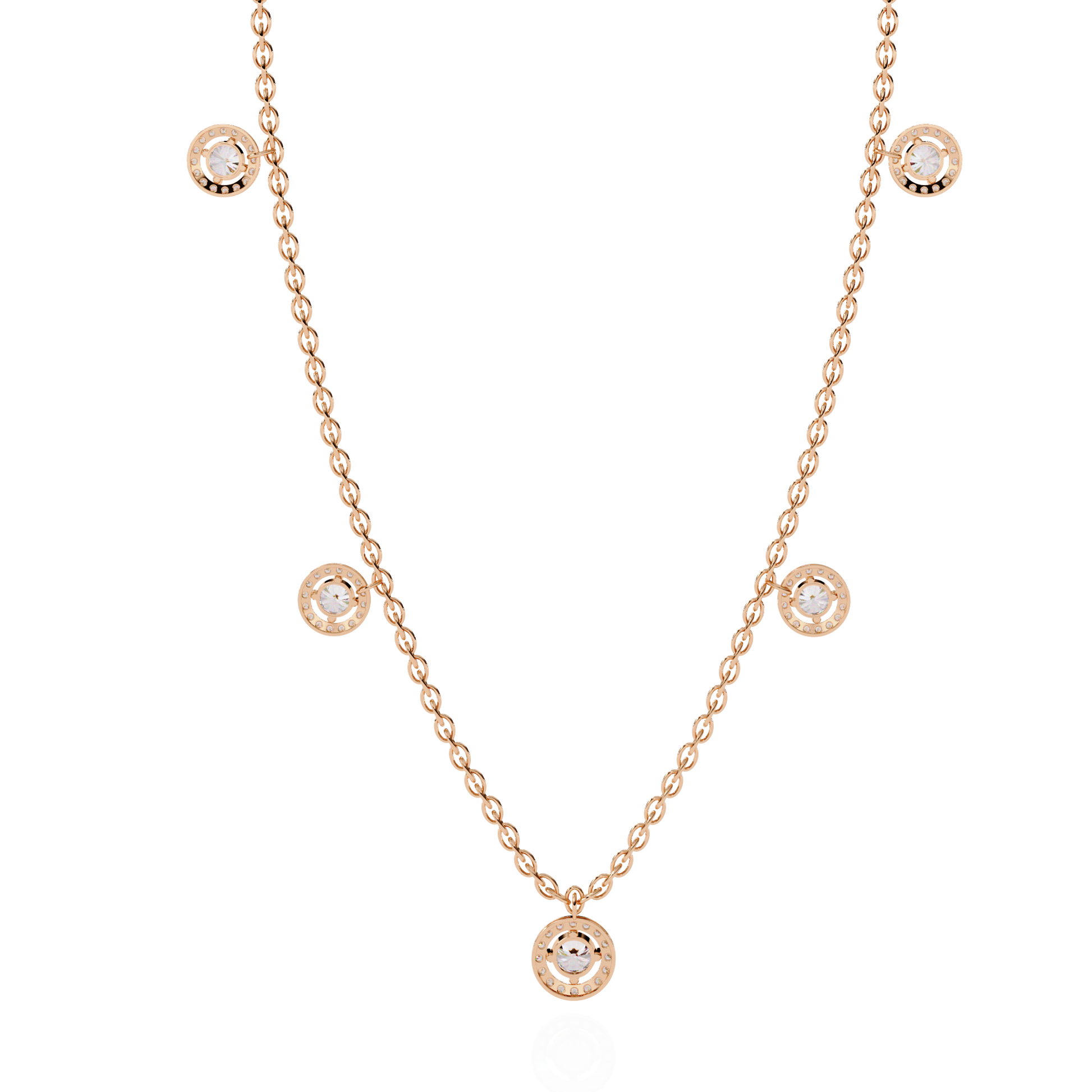 Amorea Round Diamond Necklace - Espira Fine Gems