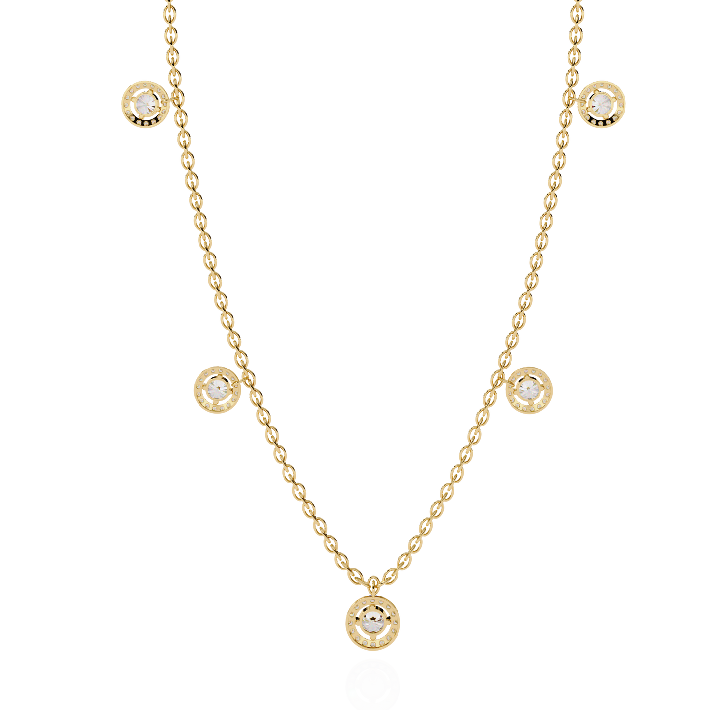 amorea round diamond necklace - espira fine gems