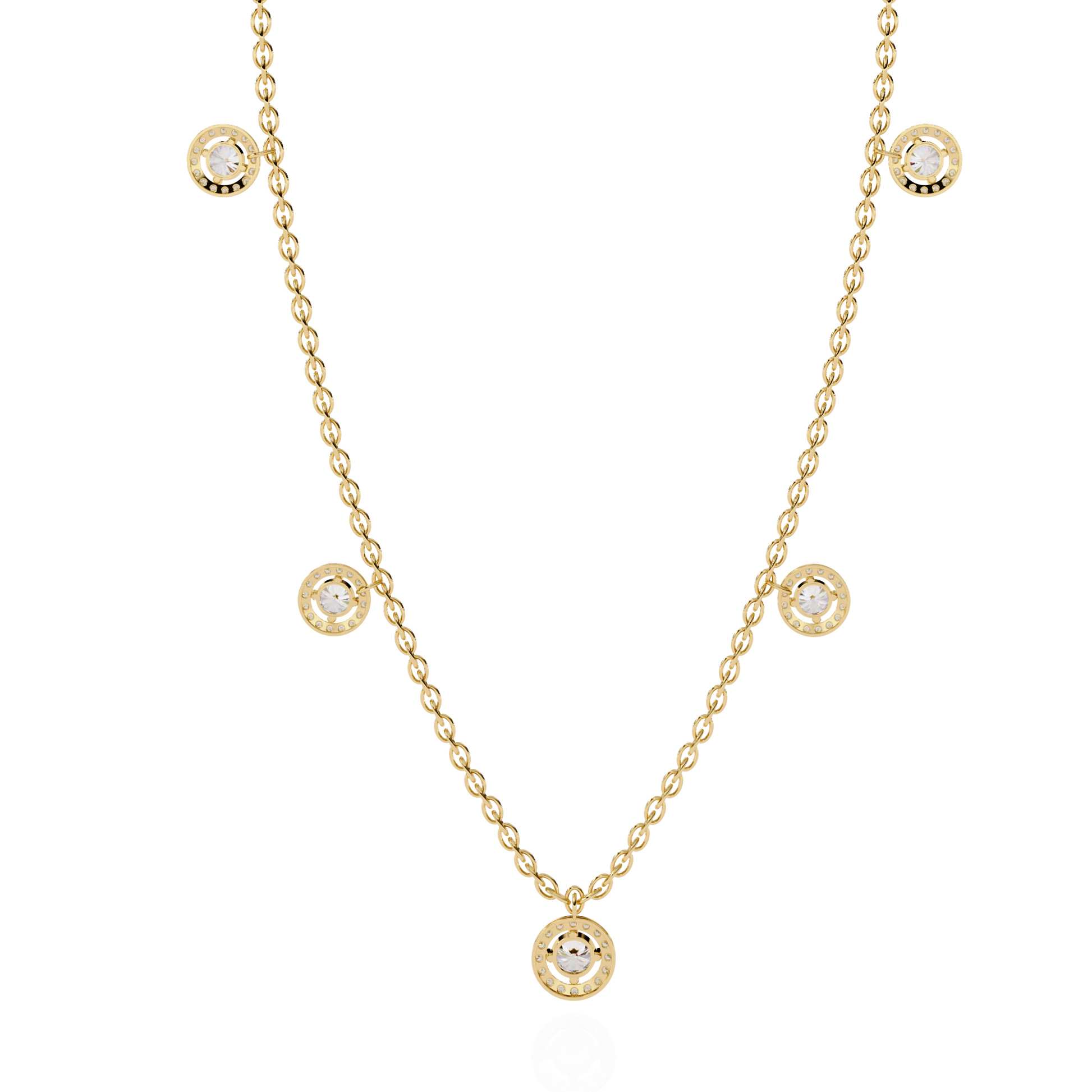 Amorea Round Diamond Necklace - Espira Fine Gems