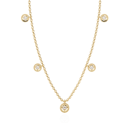 Amorea Round Diamond Necklace - Espira Fine Gems