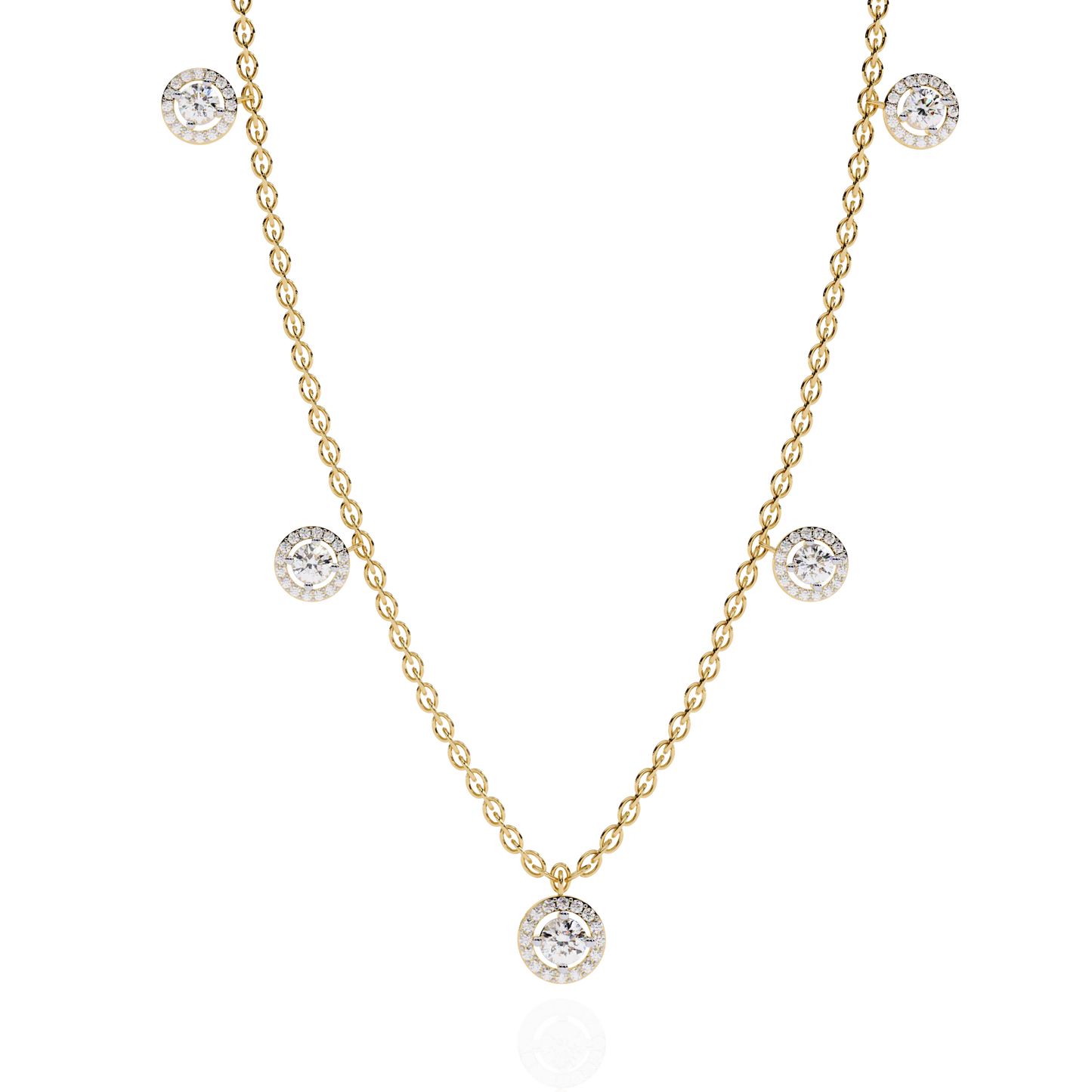 amorea round diamond necklace - espira fine gems