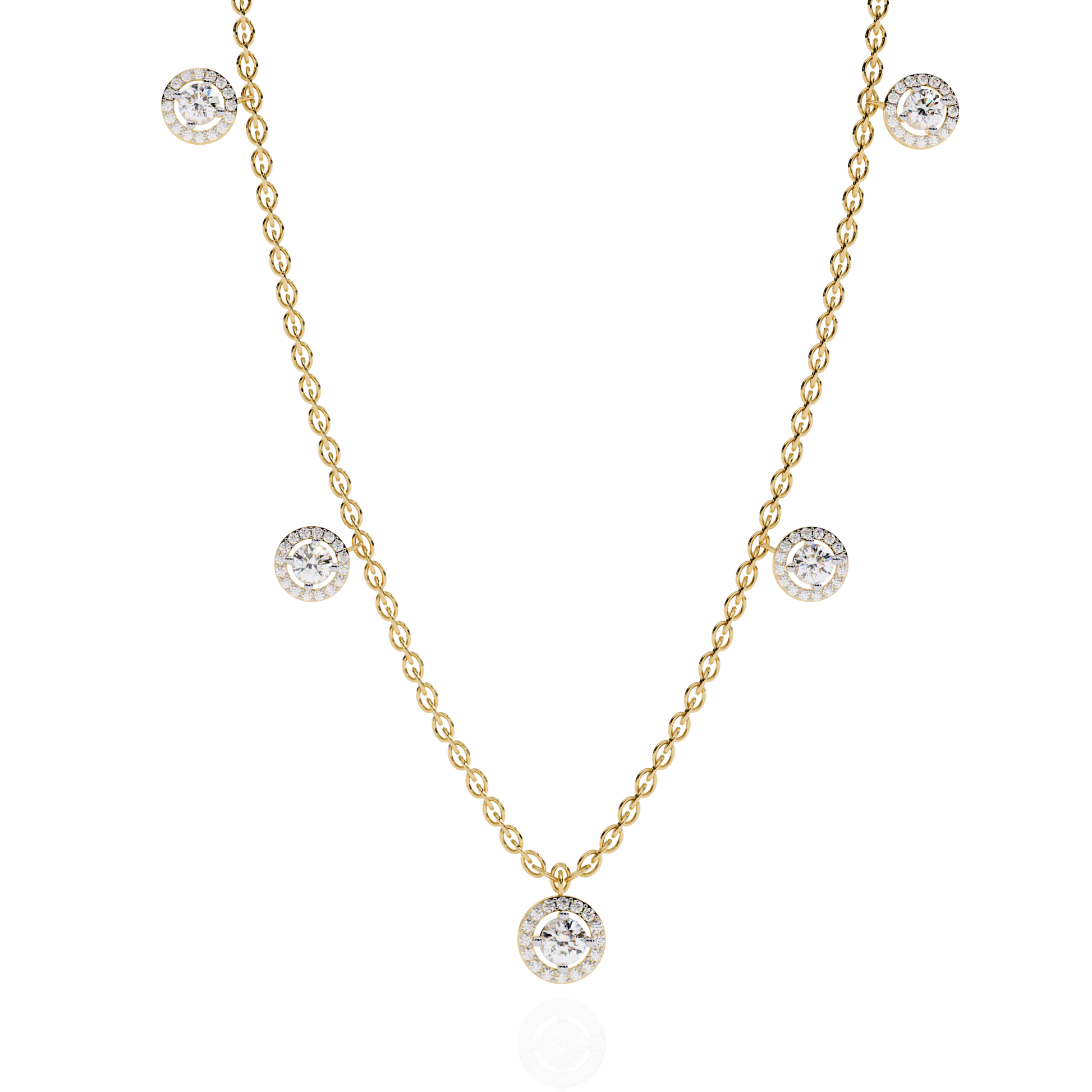 Amorea Round Diamond Necklace - Espira Fine Gems