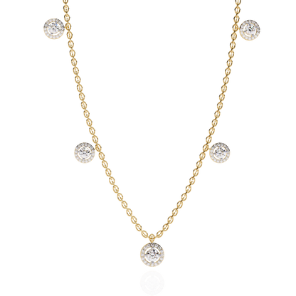 Amorea Round Diamond Necklace - Espira Fine Gems