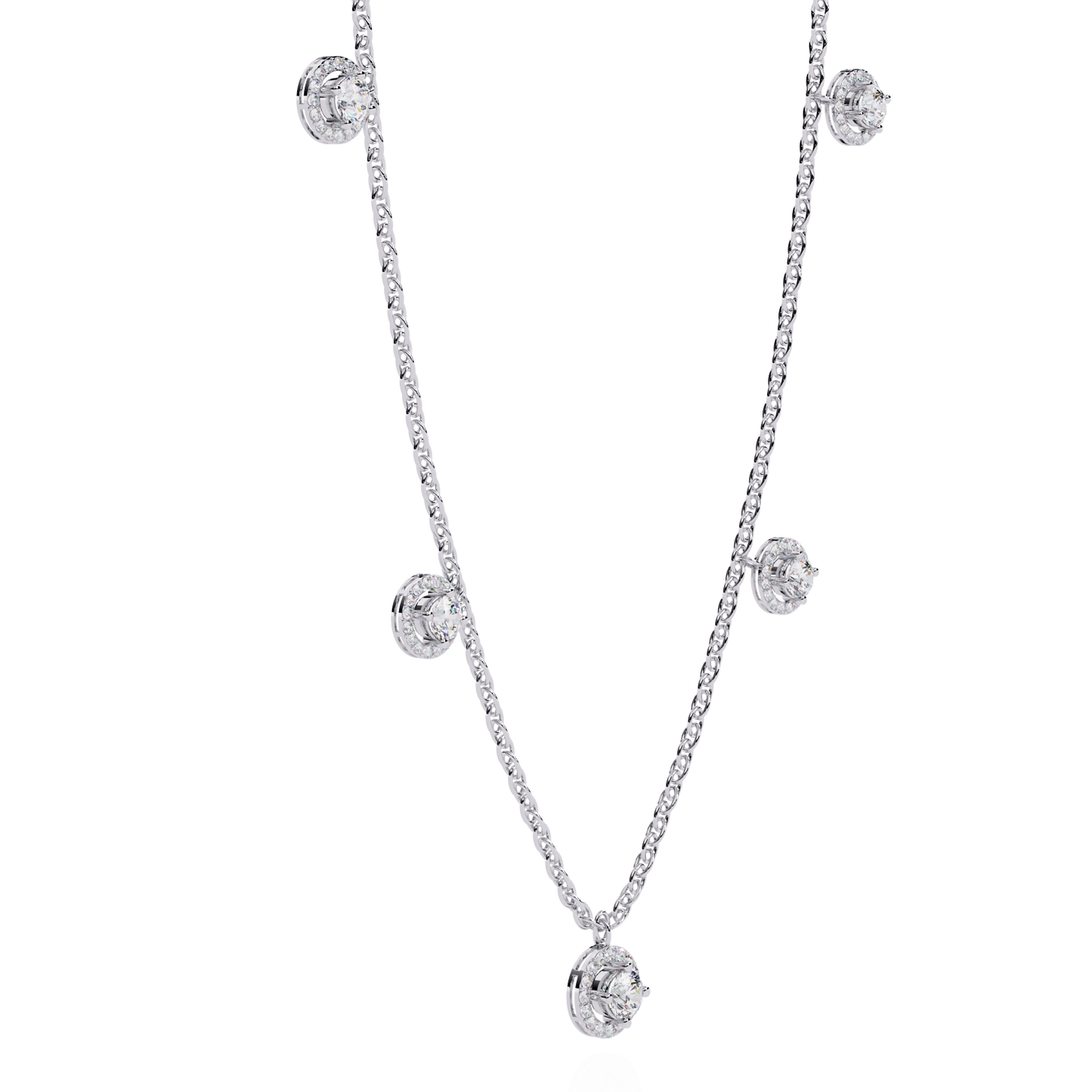 amorea round diamond necklace - espira fine gems