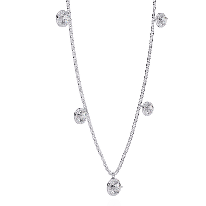 Amorea Round Diamond Necklace - Espira Fine Gems