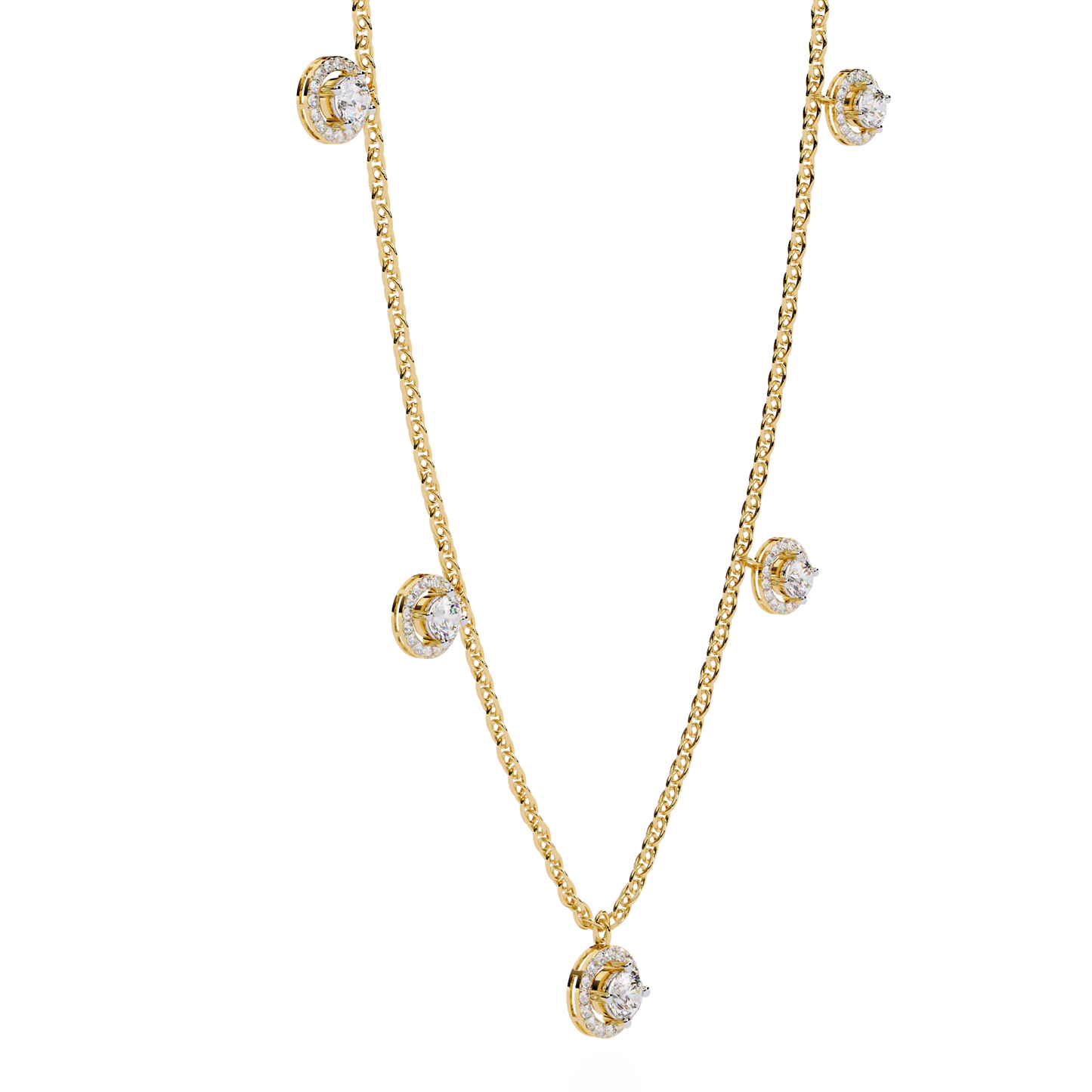 amorea round diamond necklace - espira fine gems