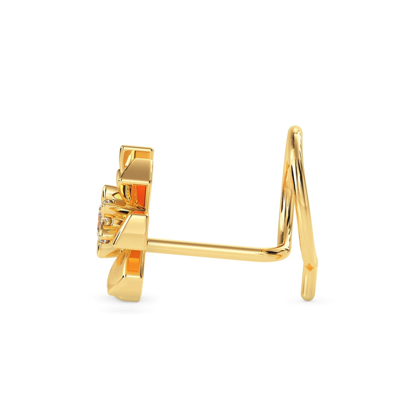 nosegleam round diamond nose pin