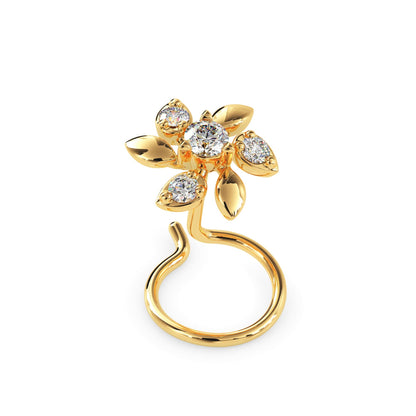 Florin Round Diamond Nose Pin