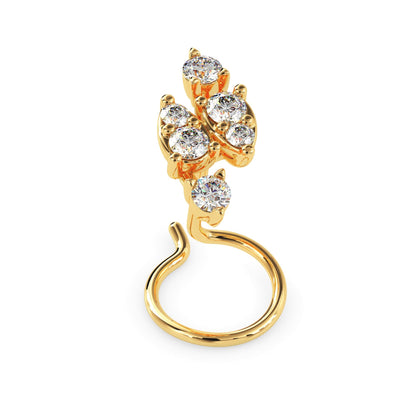 Noorika Round Diamond Nose Pin
