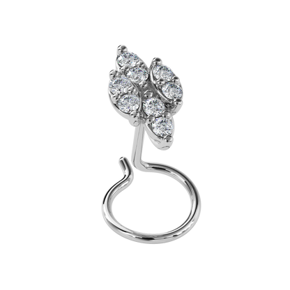 MoonRoot Round Diamond Nose Pin