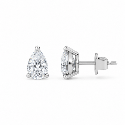 Boucle d'oreille Liberty en diamant rond 1 carat (0,5+0,5)