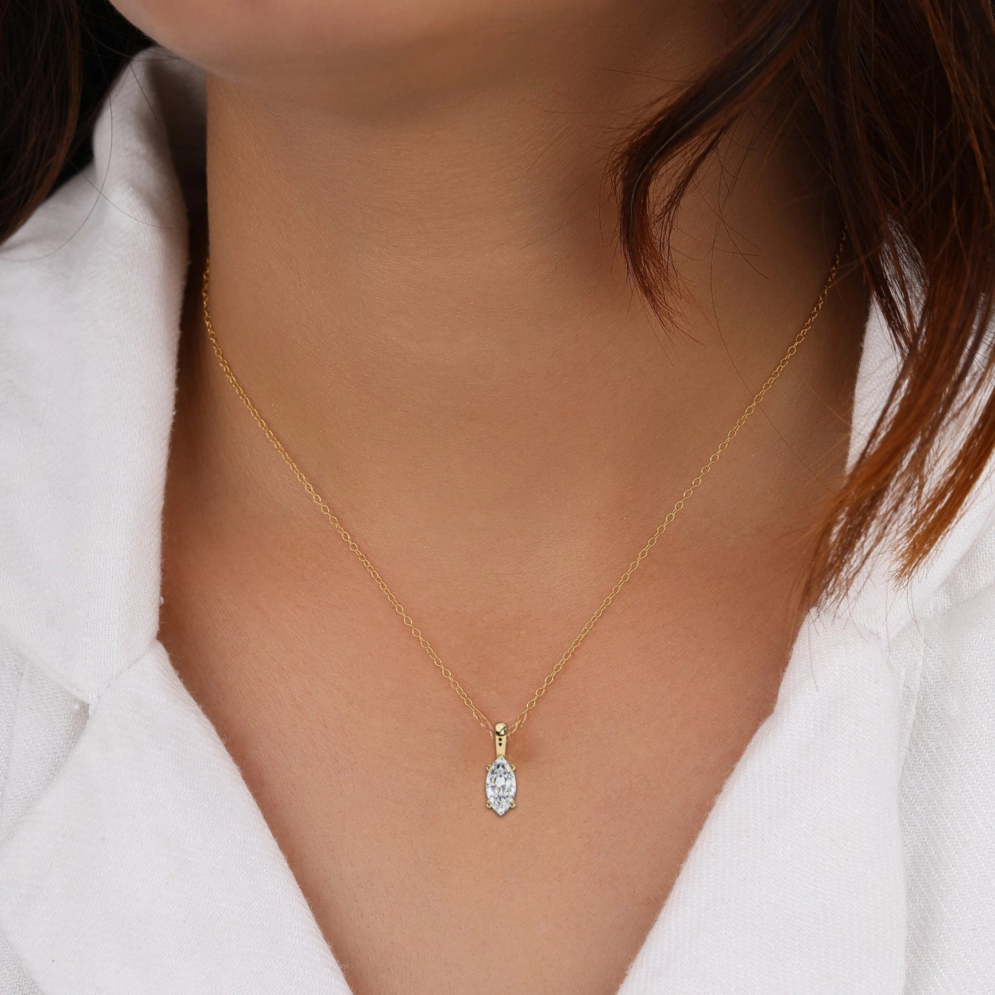 ivy marquise diamond pendant (chain sold separately)