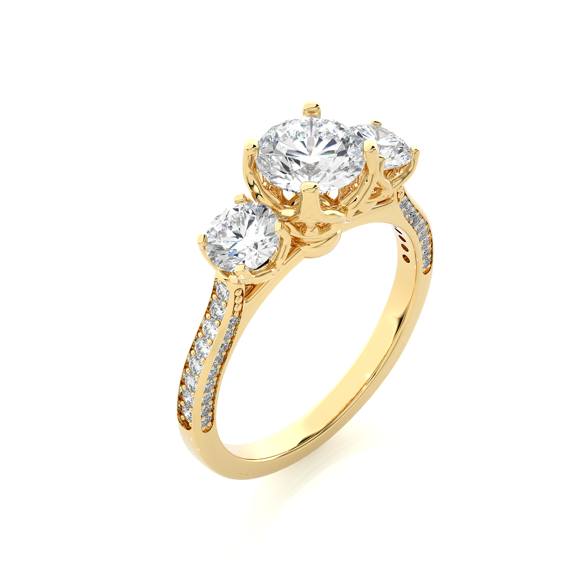 Heritage Glow Round Diamond Ring - Espira Gems