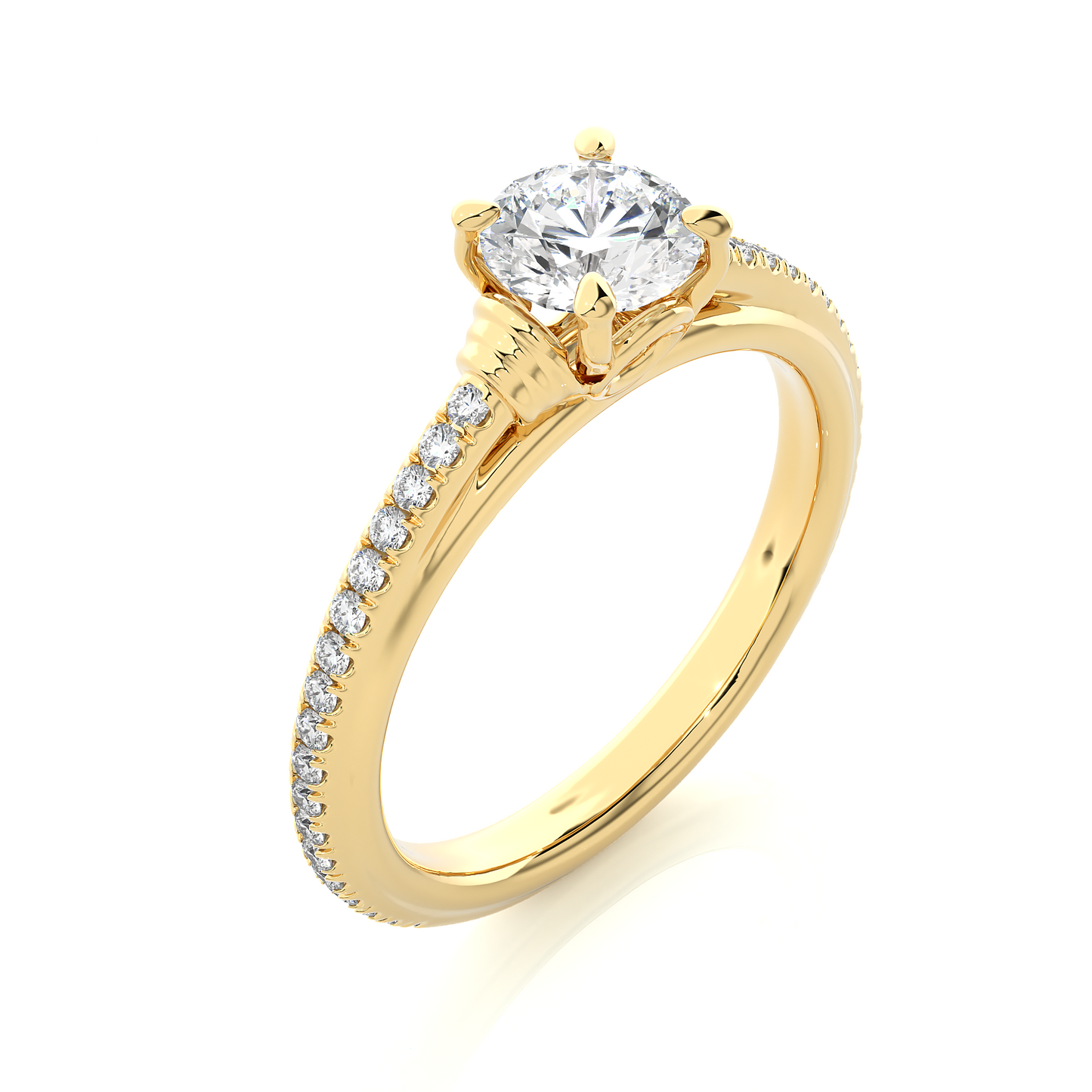 majestic grace solitaire diamond ring