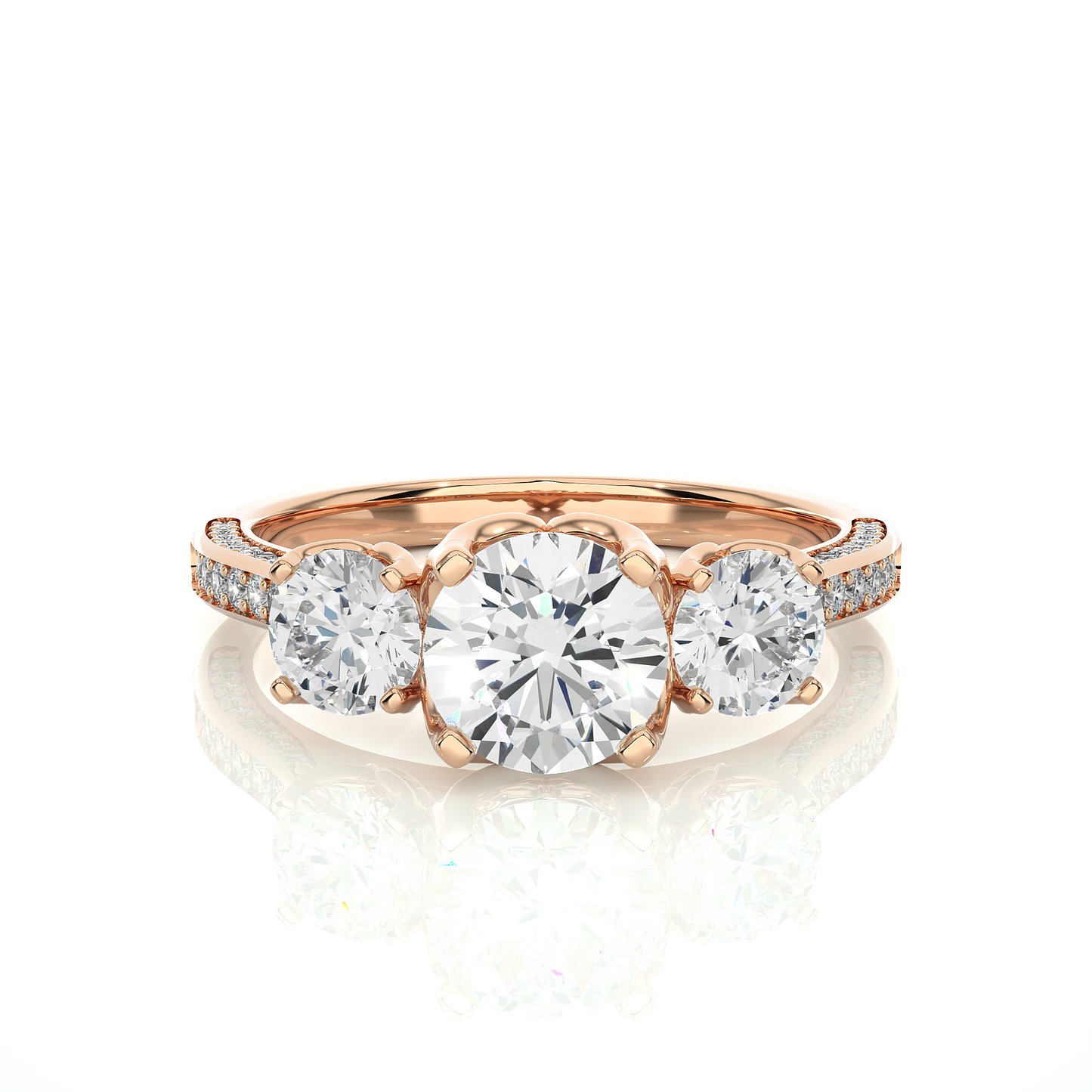 heritage glow round diamond ring - espira gems