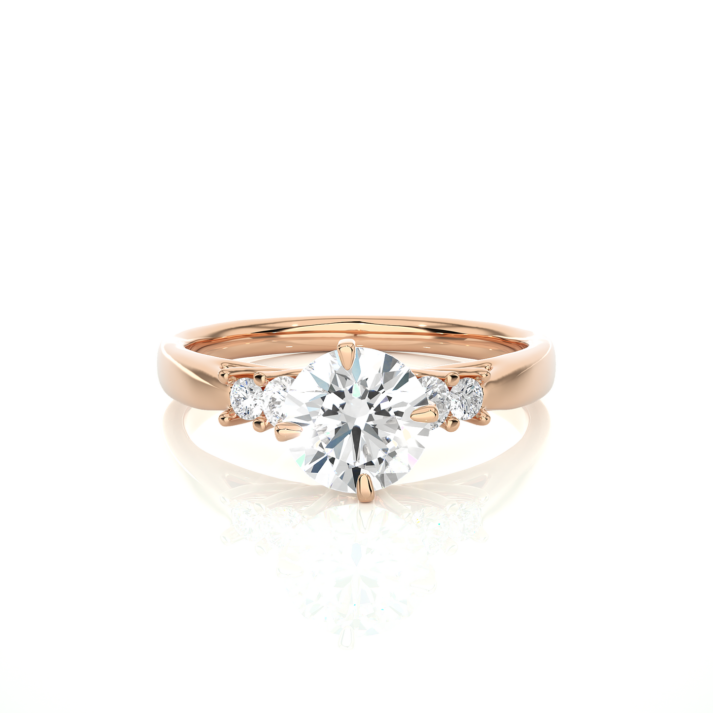 queen round diamond ring - espira fine gems