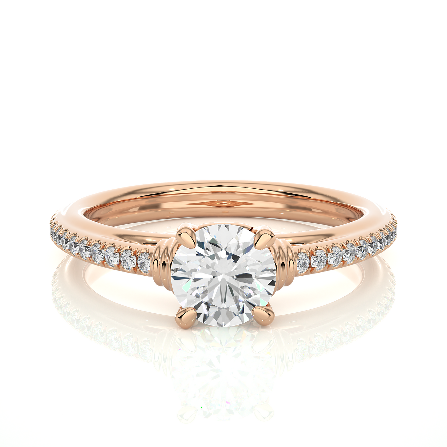 majestic grace solitaire diamond ring