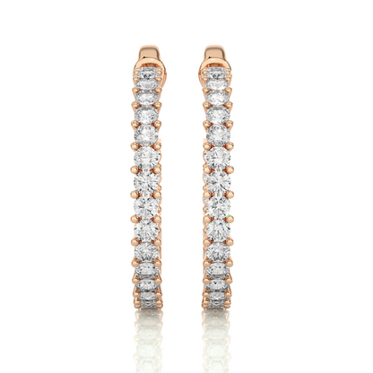 Lustre Round Diamond Earrings