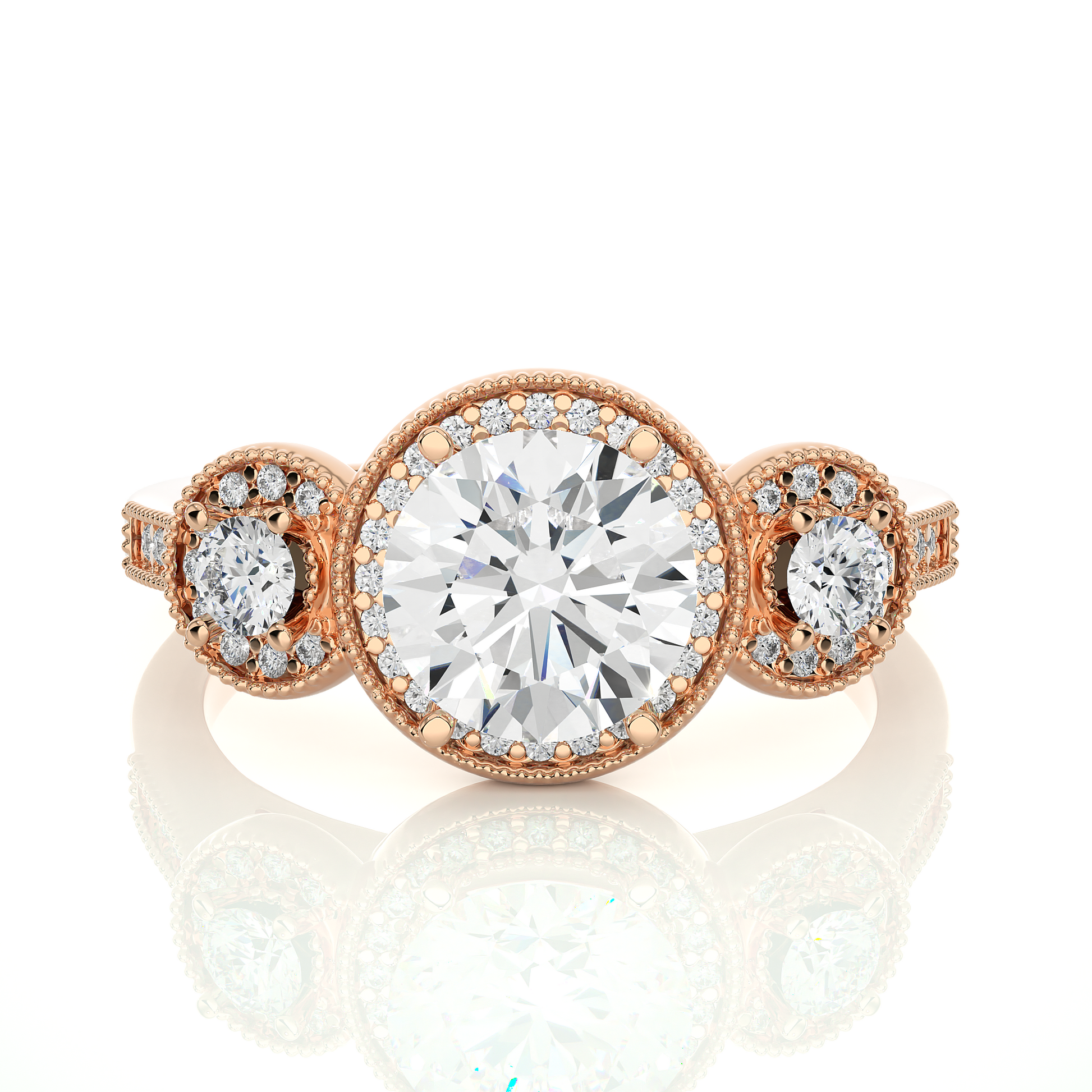 Thalassa Round Diamond Ring - Espira Gems