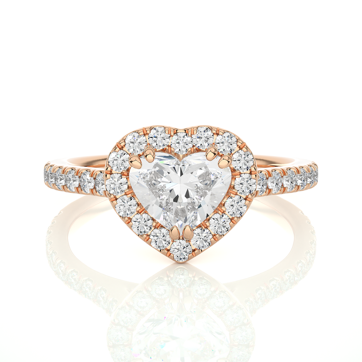 victorian heart diamond ring