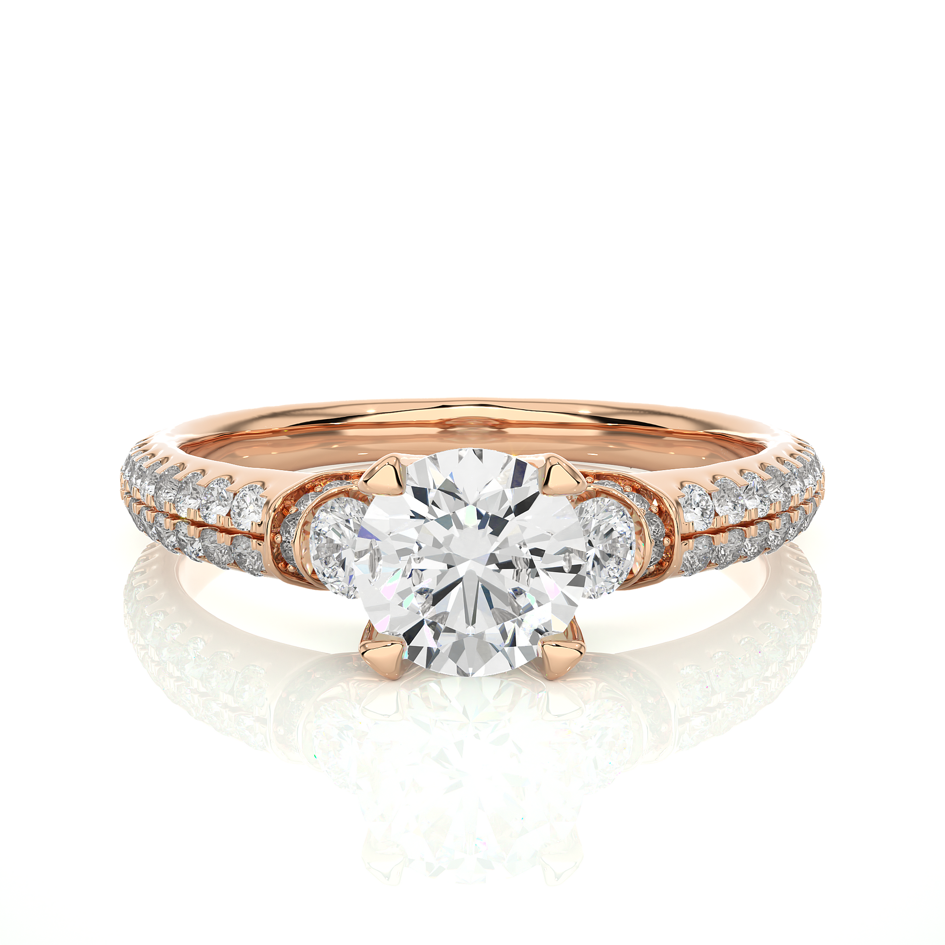Mistara Round Diamond Ring - Espira Gems