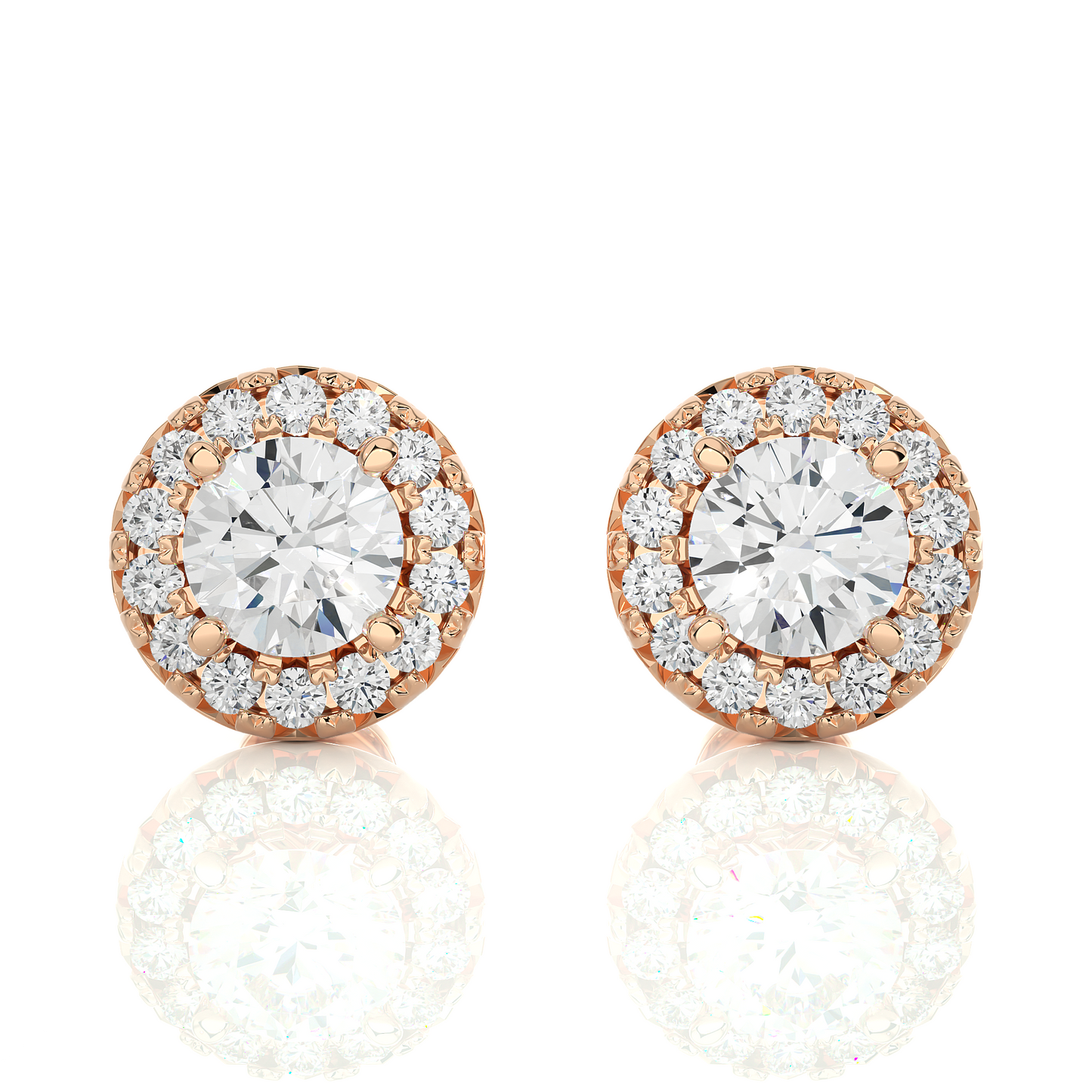 boucles d'oreilles breeze en diamant rond