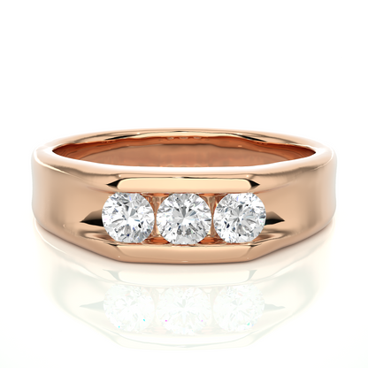 Roman Round Diamond Ring