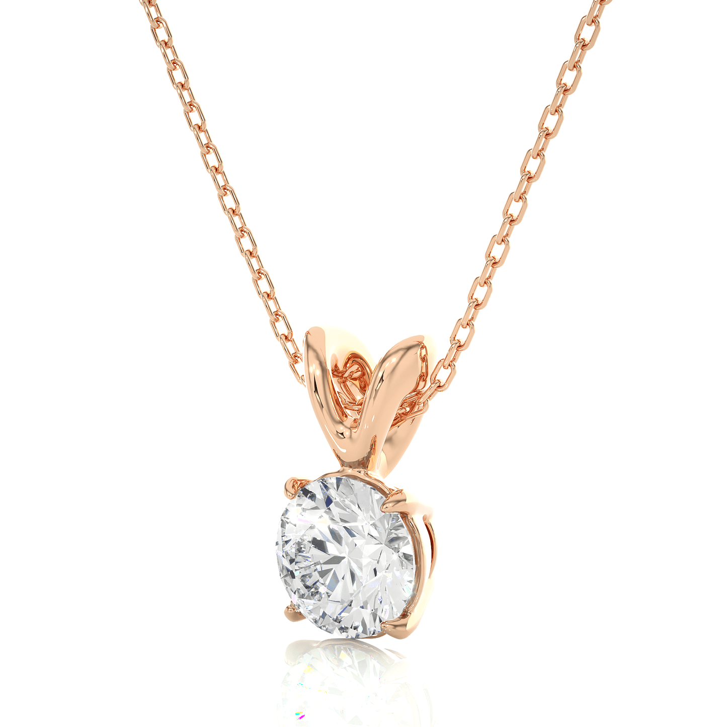 stellar round diamond pendant (chain sold separately) - espira fine gems