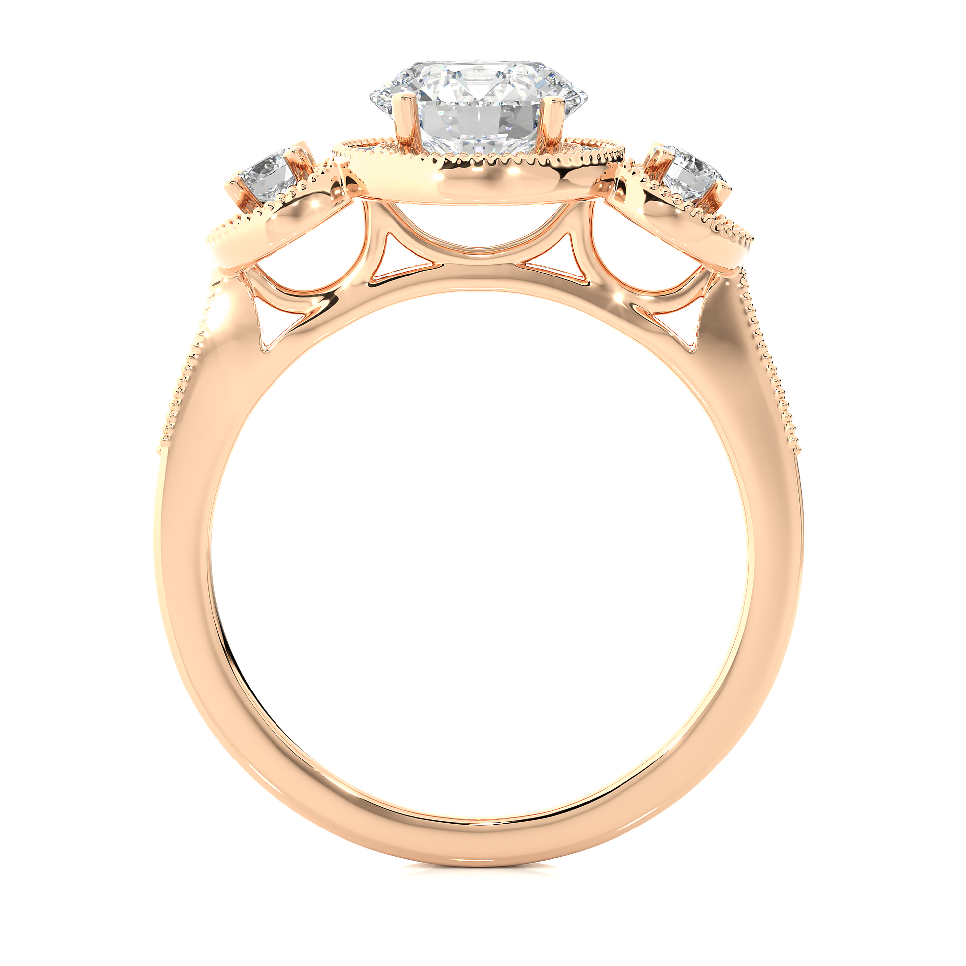 Thalassa Round Diamond Ring - Espira Gems