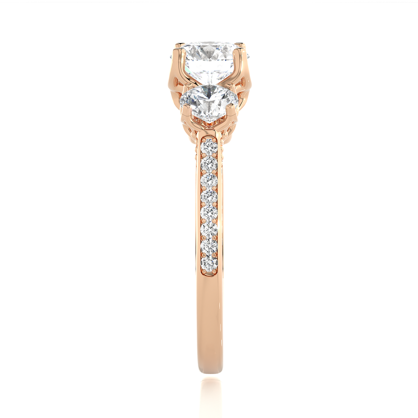 heritage glow round diamond ring - espira gems