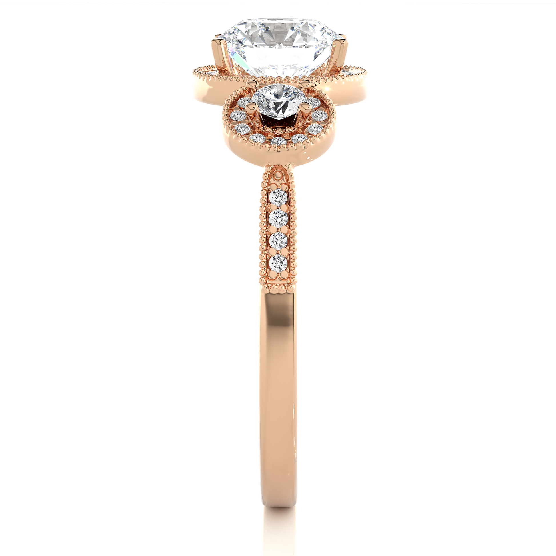 Thalassa Round Diamond Ring - Espira Gems