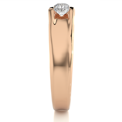 Roman Round Diamond Ring