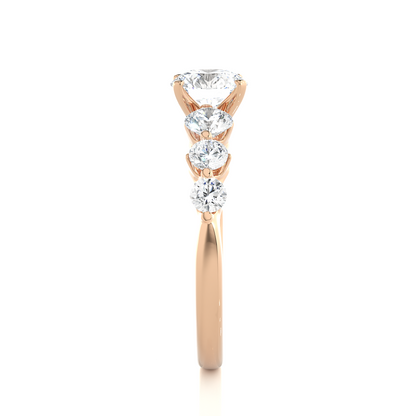 Lucky Seven Round Lab Grown Diamond Ring