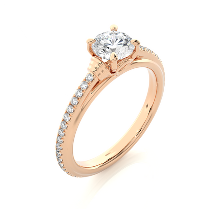 Majestic Grace Solitaire Diamond Ring