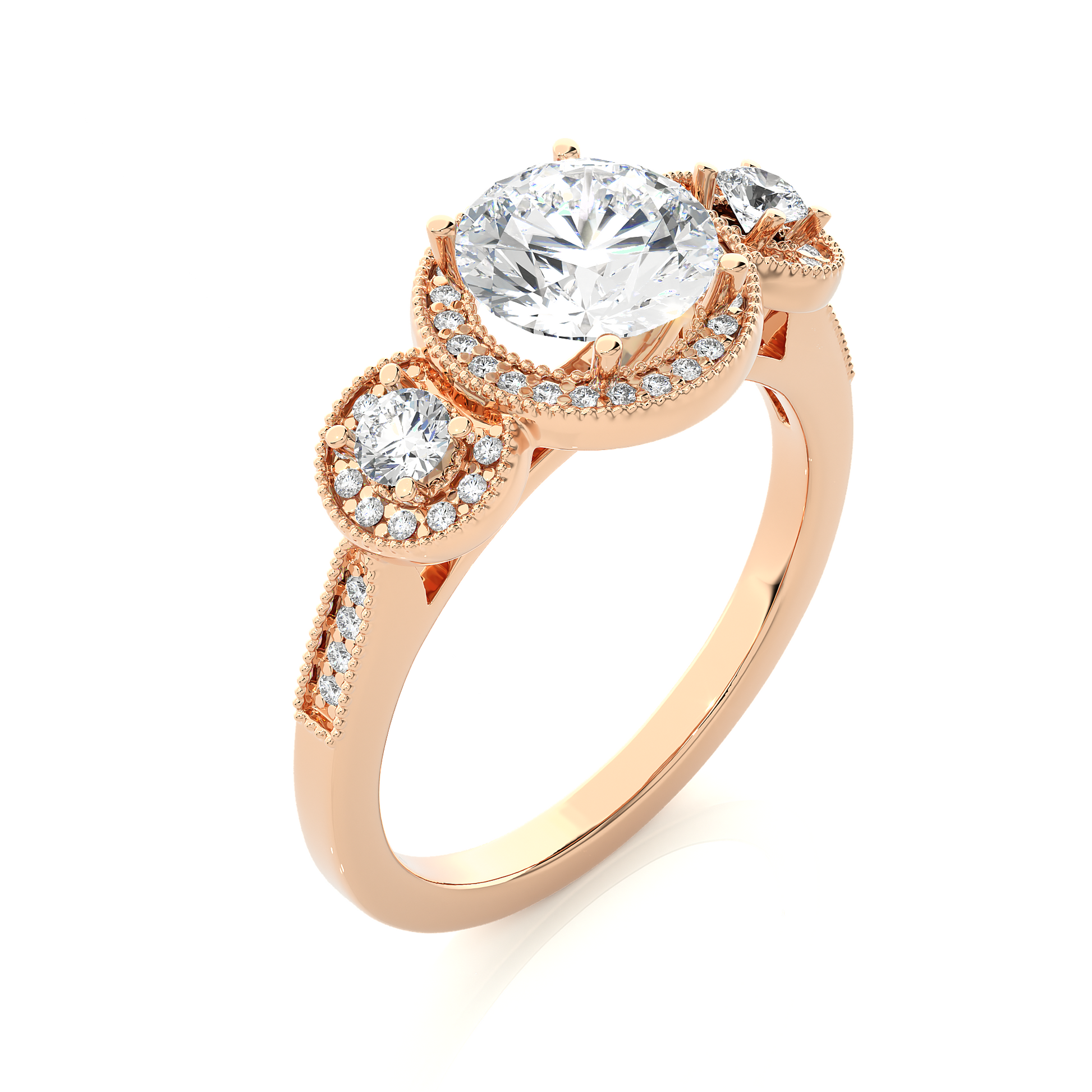 Thalassa Round Diamond Ring - Espira Gems
