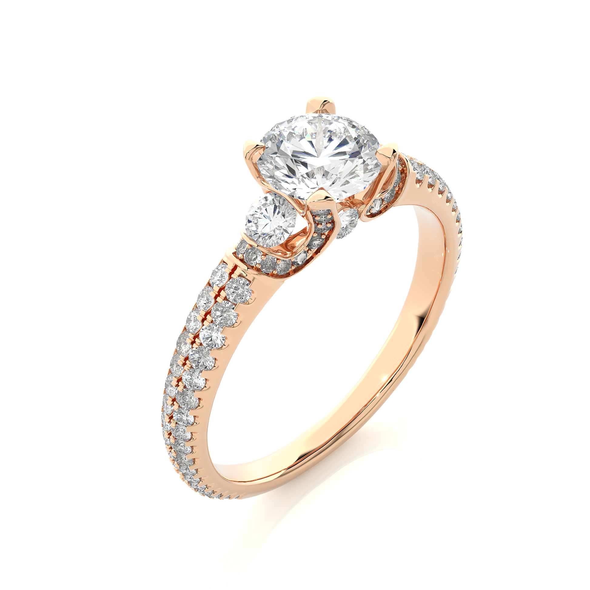 Mistara Round Diamond Ring - Espira Gems